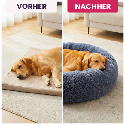 Rundes Plüsch-Hundebett – Superweich & beruhigend für entspannten Schlaf