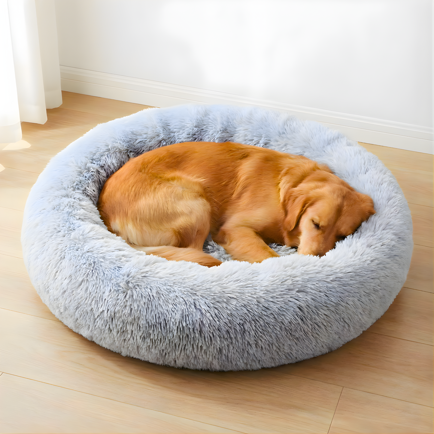 Rundes Plüsch-Hundebett – Superweich & beruhigend für entspannten Schlaf