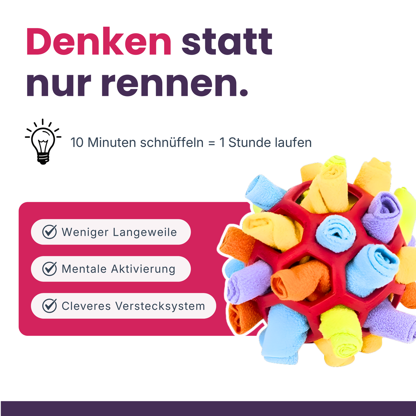 Schnüffelball für Hunde – Intelligentes Nasenspiel mit versteckten Leckerlis